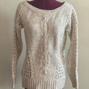 American Eagle Outfitters Knit Cream Sweater